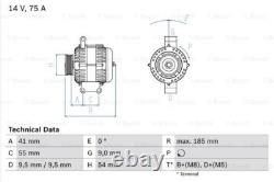 Bosch Alternator Fits Vauxhall Combo Corsa Meriva Astra Fiat Doblo #1