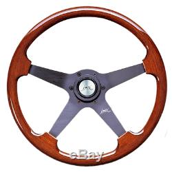 CLASSIC SPORT WOOD STEERING WHEEL 340mm 13.4 LUISI STRATOS 4 SPOKE BRAND NEW