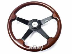 CLASSIC SPORT WOOD STEERING WHEEL 340mm 13.4 LUISI STRATOS 4 SPOKE BRAND NEW