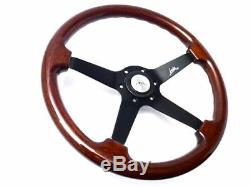 CLASSIC SPORT WOOD STEERING WHEEL 340mm 13.4 LUISI STRATOS 4 SPOKE BRAND NEW