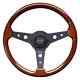 Classic Wood Steering Wheel 340mm 13.4 Luisi Montreal Mahogany Made In Italy