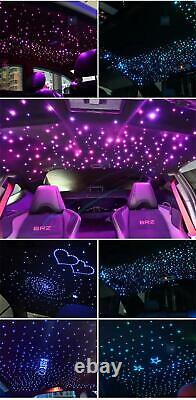 Car 12W RGBW Twinkle Fiber Optic Light Starry Sky Lamp 370Pcs Cable Dual Control