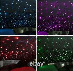 Car 12W RGBW Twinkle Fiber Optic Light Starry Sky Lamp 370Pcs Cable Dual Control