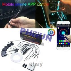 Car Interior Atmosphere RGB LED Strips Light APP Bluetooth Control withFoot Light