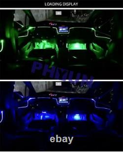 Car Interior Atmosphere RGB LED Strips Light APP Bluetooth Control withFoot Light