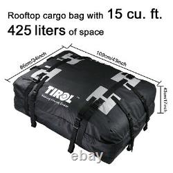 Car SUV Top Roof Bag Trunk Cargo Luggage Waterproof Travel Storage Bag Black
