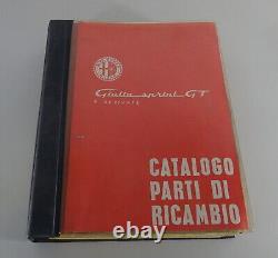 Catalogo Parti Di Ricambio Alfa Romeo Giulia Sprint Gt/Gtv / GTC / Gta'1964/65