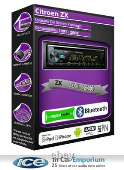 Citroen ZX DAB radio, Pioneer stereo CD USB AUX player, Bluetooth handsfree kit