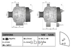 DENSO DAN1084 Alternator for ALFA ROMEO, FIAT, LANCIA