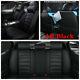 Deluxe Cushion Pu Leather Black Car Seat Covers Full Set Accessories 4 Seasons