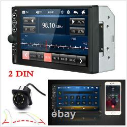 Double 2 DIN 7in Car Stereo Bluetooth MP5 Player FM Radio HD Touch Screen+Camera