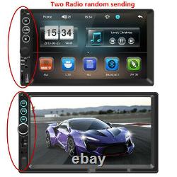 Double 2 DIN 7in Car Stereo Bluetooth MP5 Player FM Radio HD Touch Screen+Camera