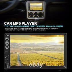 Double 2 DIN 7in Car Stereo Bluetooth MP5 Player FM Radio HD Touch Screen+Camera
