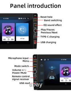 Double Din Android Car Radio Stereo WIFI GPS Nav Player 1+32G With8LED Rear Camera