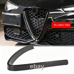 Dry Carbon Fiber Front V Shape Grille Grill For Alfa Romeo Giulia Sport 2017-24