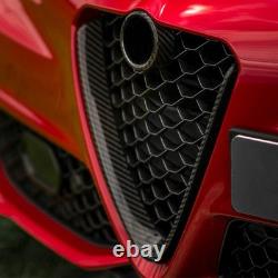 Dry Carbon Fiber Front V Shape Grille Grill For Alfa Romeo Giulia Sport 2017-24