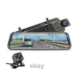 Dual Lens 10 Full HD Vehicle Dash Cam Rear View Mirror DVR Camera Stream Media