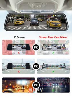 Dual Lens 10 Full HD Vehicle Dash Cam Rear View Mirror DVR Camera Stream Media