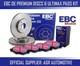 Ebc Front Discs And Pads 305mm For Abarth Grande Punto 1.4 Turbo 155 Bhp 2008-10