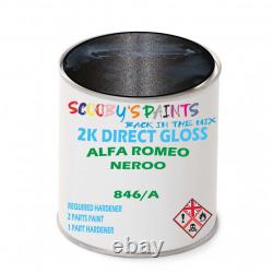 For Alfa Romeo 156 Neroo 846/A 2K Paint Cellulose Basecoat Neat Rfu Car Repair