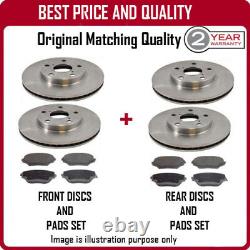 Front And Rear Brake Discs And Pads For Alfa Romeo 156 Sport Wagon 3.2 Gta 11/20