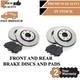 Front And Rear Brake Discs Pads Fr 257 4 S Rr 240 4 S 5519491031058