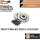 Front Brake Discs And Pads For Alfa Romeo 267mm Solid 1317 12351002