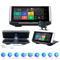 Full HD 1080P 7In Car Dashboard GPS NAV Dual Lens DVR Rearview Driving Recorder