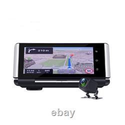 Full HD 1080P 7In Car Dashboard GPS NAV Dual Lens DVR Rearview Driving Recorder