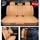 Full Set Pu Beige Car Seat Protector Cover Cushion Auto Interior Accessories