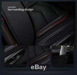 Full Set PU Beige Car Seat Protector Cover Cushion Auto Interior Accessories