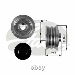 GATES ALTERNATOR CLUTCH PULLEY for ALFA ROMEO 147 1.9 JTD 16V 2002-2010