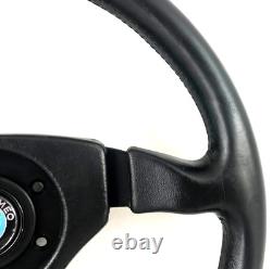 Genuine Momo Alfa Romeo SZ Sprint Zagato 360mm black leather steering wheel. 7A