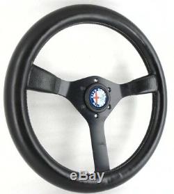 Genuine Momo Cavallino 350mm leather steering wheel. Alfa Romeo, Spider etc 7B