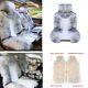 Hot! White&grey 2 Front Car Seat Cover Plush Warm Winter Universal 13863 Cm