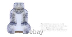 Hot! White&Grey 2 Front Car Seat Cover Plush WARM WINTER Universal 13863 cm