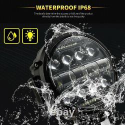 LED Work Light Bar Flood Spot Lights 7in Driving Round Lamp For Offroad Car SUV