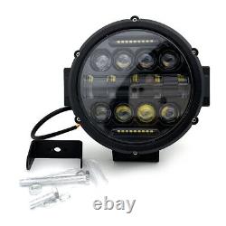 LED Work Light Bar Flood Spot Lights 7in Driving Round Lamp For Offroad Car SUV