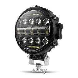LED Work Light Bar Flood Spot Lights 7in Driving Round Lamp For Offroad Car SUV