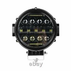 LED Work Light Bar Flood Spot Lights 7in Driving Round Lamp For Offroad Car SUV