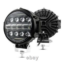 LED Work Light Bar Flood Spot Lights 7in Driving Round Lamp For Offroad Car SUV