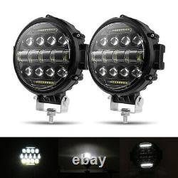 LED Work Light Bar Flood Spot Lights 7in Driving Round Lamp For Offroad Car SUV