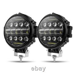 LED Work Light Bar Flood Spot Lights 7in Driving Round Lamp For Offroad Car SUV