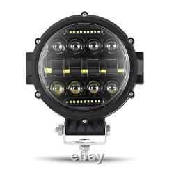 LED Work Light Bar Flood Spot Lights 7in Driving Round Lamp For Offroad Car SUV