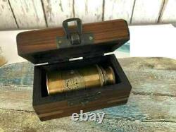 Lot of 20 Pcs Brass Victorian Spyglass Maritime Telescope With Wooden box