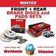 Mintex Front + Rear Brake Discs + Pads Set For Alfa Romeo 147 3.2 Gta 2003-2010