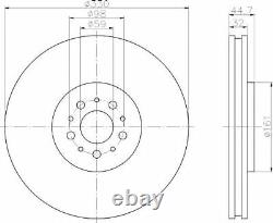 MINTEX Front Axle BRAKE DISCS + PADS SET for ALFA ROMEO GT 3.2 GTA 2003-2010