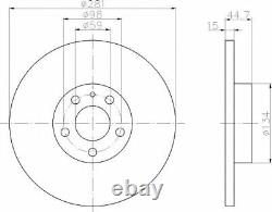 MINTEX Front BRAKE DISCS + PADS SET for ALFA ROMEO 156 1.8 16V T. SPARK 2000-2005