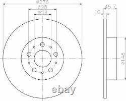 MINTEX Rear BRAKE DISCS + BRAKE PADS SET for ALFA ROMEO 156 3.2 GTA 2002-2005