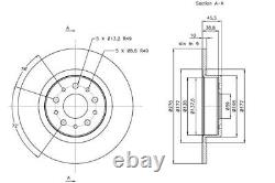 NK Pair of Rear Brake Discs for Alfa Romeo 147 GTA 3.2 Feb 2003 to Feb 2010